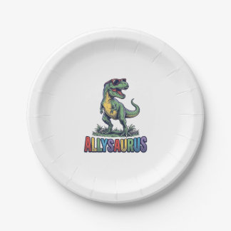 Allysaurus Vintage Dinosaur Sonnenbrille Shirt Des Pappteller