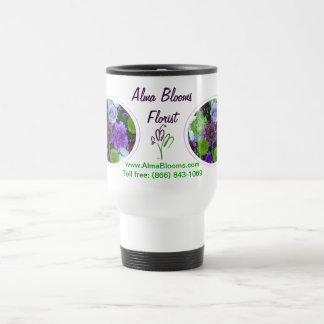 Alma blüht violetter Strauß Reisebecher