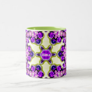 ALMA ~ Personalisierte Vintage Kostümschmuck ~ Zweifarbige Tasse