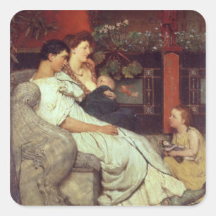 Alma-Tadema   A Roman Family, 1867 Quadratischer Aufkleber