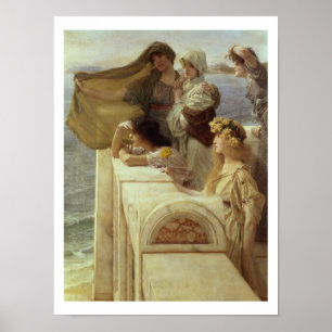 Alma-Tadema bei Cradle der Aphrodite, 1908 Poster