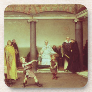 Alma-Tadema   Bildung der Kinder von Clothilde Untersetzer