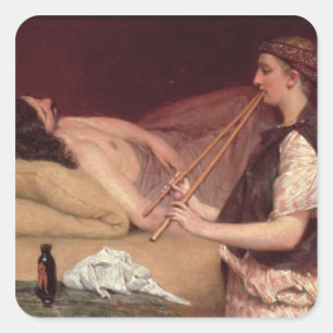 Alma-Tadema   der Siesta, 1868 Quadratischer Aufkleber