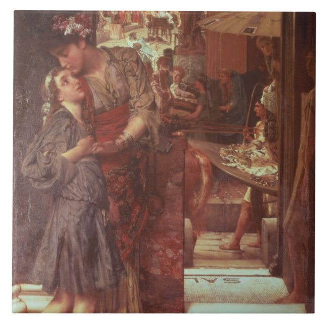 Alma-Tadema | die Abfahrt, 1880 Fliese (Vorderseite)