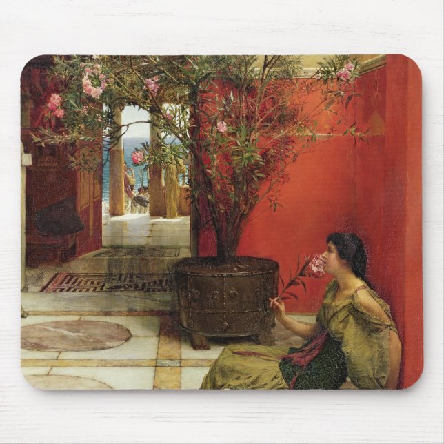 Alma-Tadema | ein Oleander, 1882 Mousepad (Vorne)