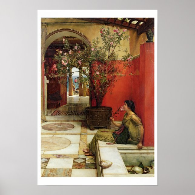 Alma-Tadema | Ein Oleander, 1882 Poster (Vorne)