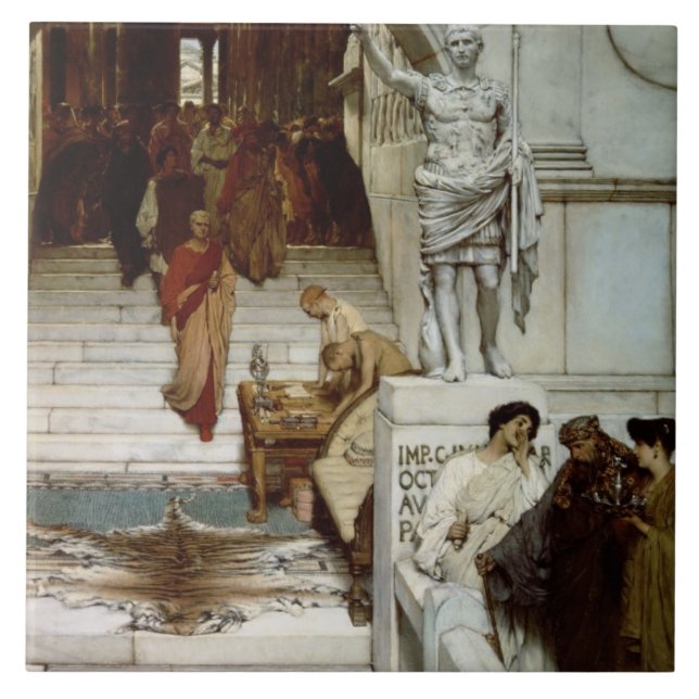 Alma-Tadema | ein Publikum bei Agrippas, 1875 Fliese (Vorderseite)