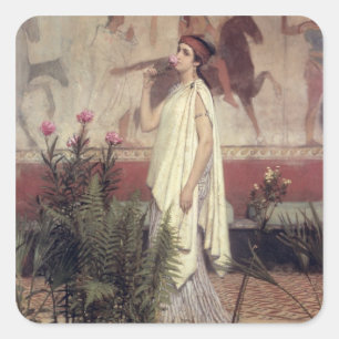 Alma-Tadema   eine griechische Frau, 1869 Quadratischer Aufkleber