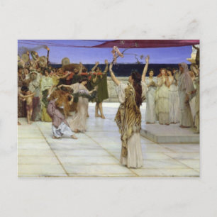 Alma-Tadema   Eine Verpflichtung zu Bacchus Postkarte