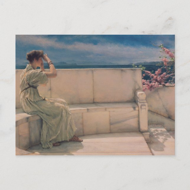 Alma-Tadema | Erwartungen, 1885 Postkarte (Vorderseite)