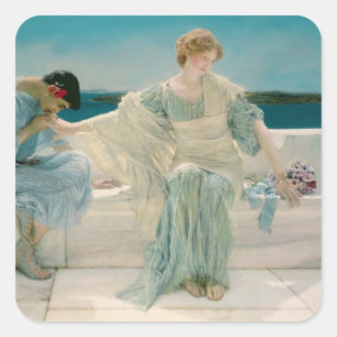 Alma-Tadema   fragen mich nicht mehr, 1906 Quadratischer Aufkleber