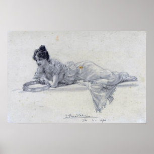 Alma-Tadema - Frauen mit Tambourin 1901 neu belebe Poster