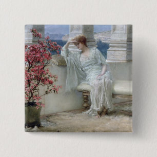 Alma-Tadema   ihre Augen sind mit ihren Gedanken? Button