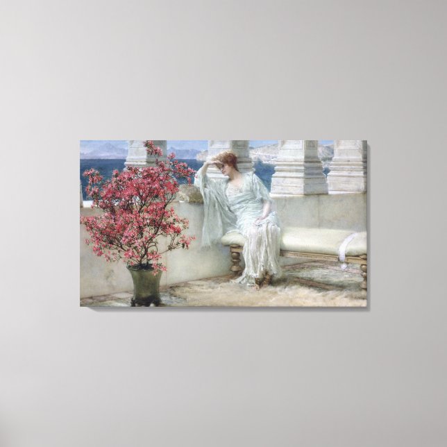 Alma-Tadema | Ihre Augen sind mit ihren Gedanken � Leinwanddruck (Vorderseite)