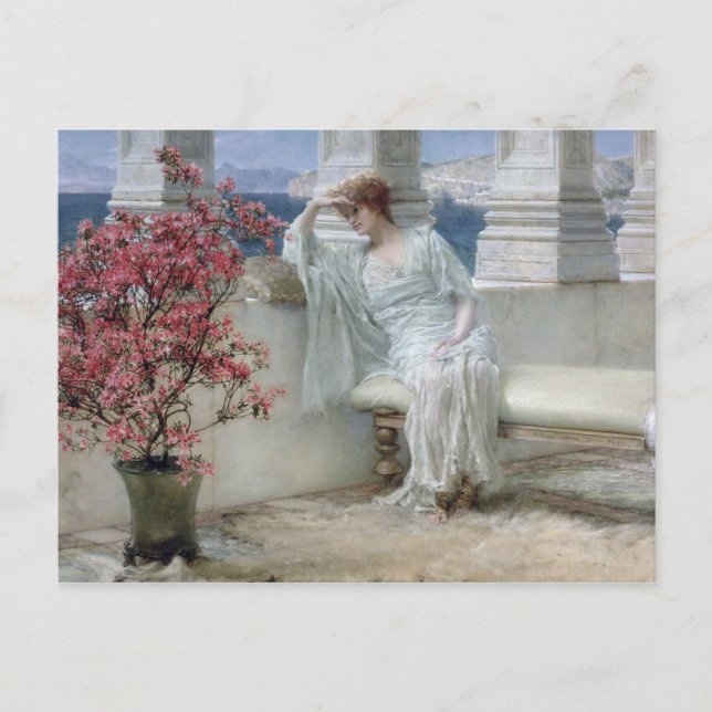 Alma-Tadema | Ihre Augen sind mit ihren Gedanken? Postkarte (Vorderseite)