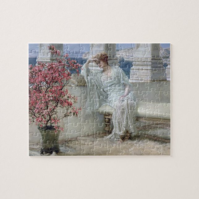 Alma-Tadema | ihre Augen sind mit ihren Gedanken? Puzzle (Horizontal)