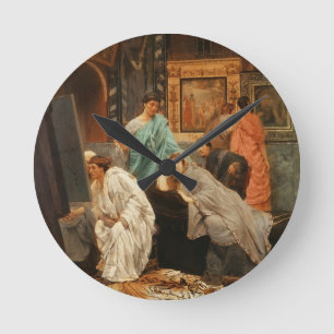 Alma-Tadema   Kollektor zu der Zeit Augustus Runde Wanduhr