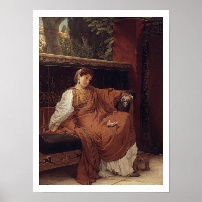 Alma-Tadema Lesbia Weeping over a Sparrow Poster (Vorne)