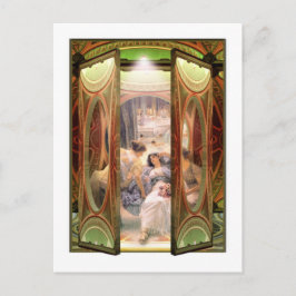 Alma-Tadema Offene Tür zu den Bädern Postkarte