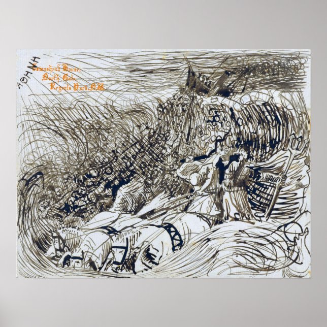 Alma-Tadema - Sinking Steamship und Neptun in Wa.. Poster (Vorne)