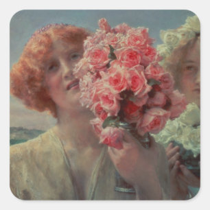 Alma-Tadema Sommerangebot, 1911 Quadratischer Aufkleber