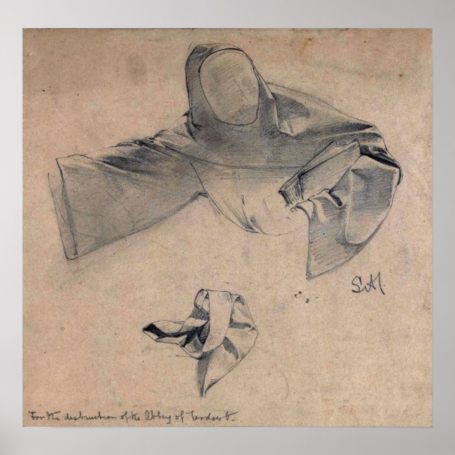 Alma-Tadema - Studien zur Bekleidung einer Fleei.. Poster (Vorne)