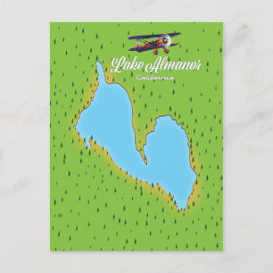 Almanor California USA-Karte Postkarte