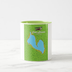 Almanor California USA Karte Zweifarbige Tasse