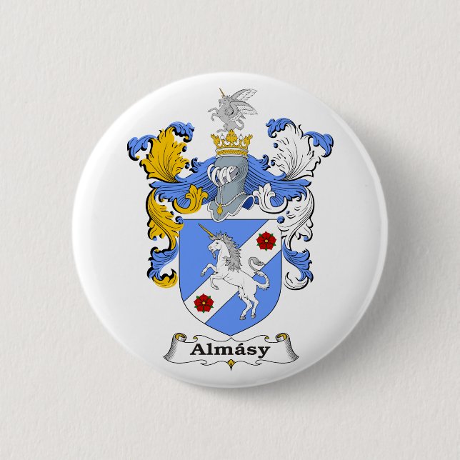 Almasy 3 Familien-ungarisches Wappen Button (Vorderseite)