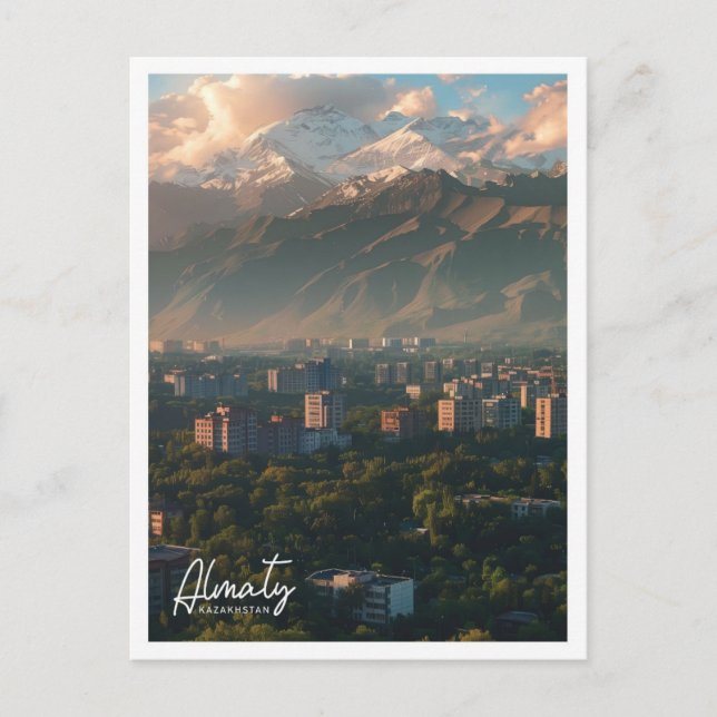 Almaty Kazakhstan Reiseansiedelung Postkarte (Vorderseite)