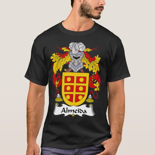 Almeida Coat of Arms Familienwappen T-Shirt (Vorderseite)