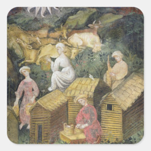 Almen Quadratischer Aufkleber