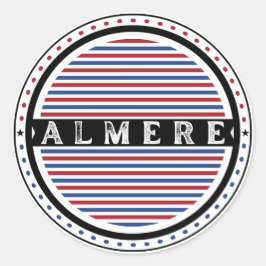Almere City Pride Emblem – Niederländische Identit Runder Aufkleber