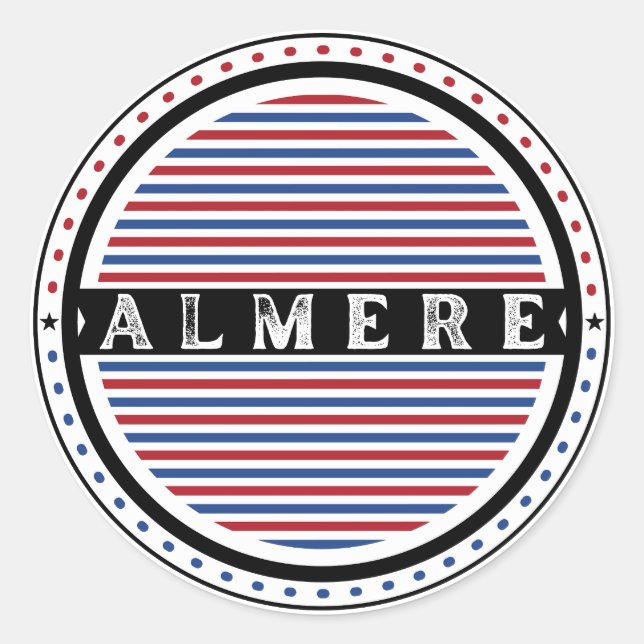 Almere City Pride Emblem – Niederländische Identit Runder Aufkleber (Vorderseite)