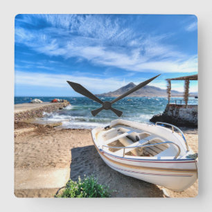 Almería, La Isleta Del Moro   Mrz Mediterráneo Quadratische Wanduhr