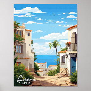 Almeria Spain Art vintage Reise Illustration Poster