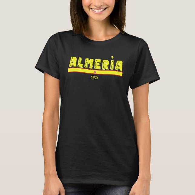 Almería Spanien Fahne Espana Touristeninformation  T-Shirt (Vorderseite)