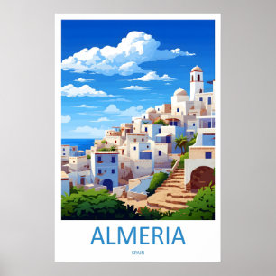 Almeria Vintage-Reiseposter Ski Nationalpark Poster