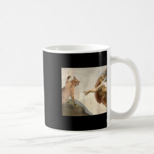 Almighty Slap Funny Cat Gottes Schöpfung von Adam  Kaffeetasse