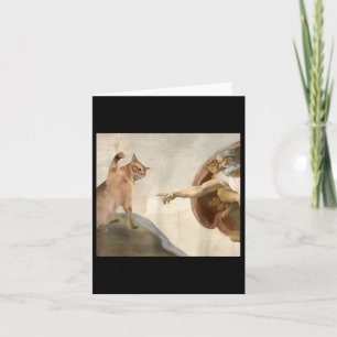 Almighty Slap Funny Cat Gottes Schöpfung von Adam Karte