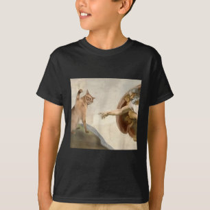 Almighty Slap Funny Cat Gottes Schöpfung von Adam T-Shirt