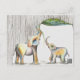 Almofada Baby und Mama Elephant Watercolor Postkarte (Rückseite)