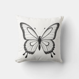 Almofada Branca Borboleta Kissen
