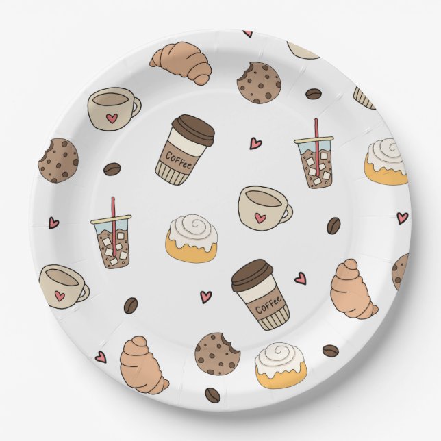 Almofada decorativa coffee lovers  pappteller (Vorderseite)