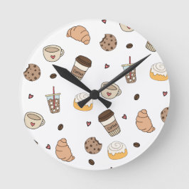 Almofada decorativa coffee lovers runde wanduhr