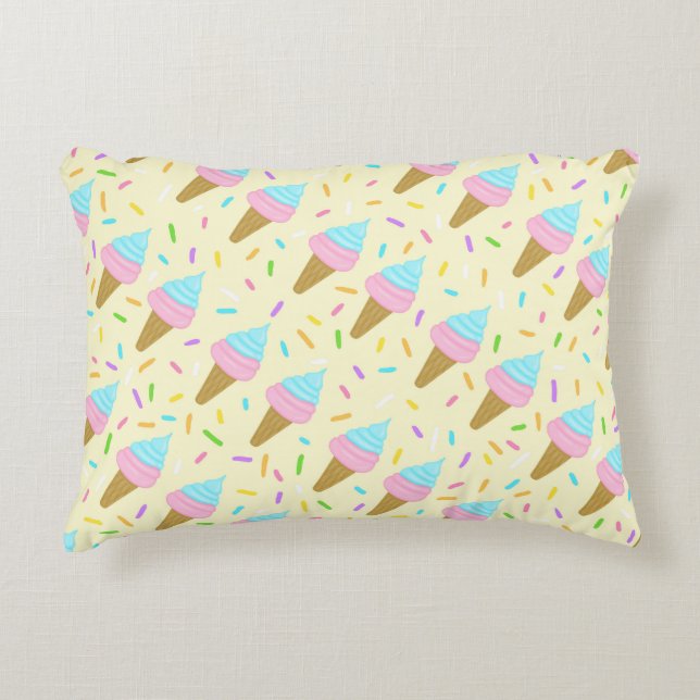 Almofada fofa com estampa contínua de sorvetes dekokissen (Vorderseite)