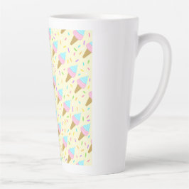 Almofada fofa com estampa contínua de sorvetes milchtasse