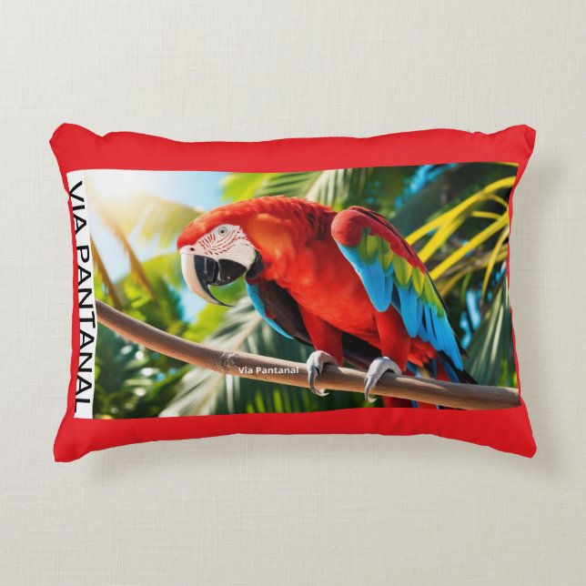 Almofada Poliéster Escovado Arara Dekokissen (Vorderseite)