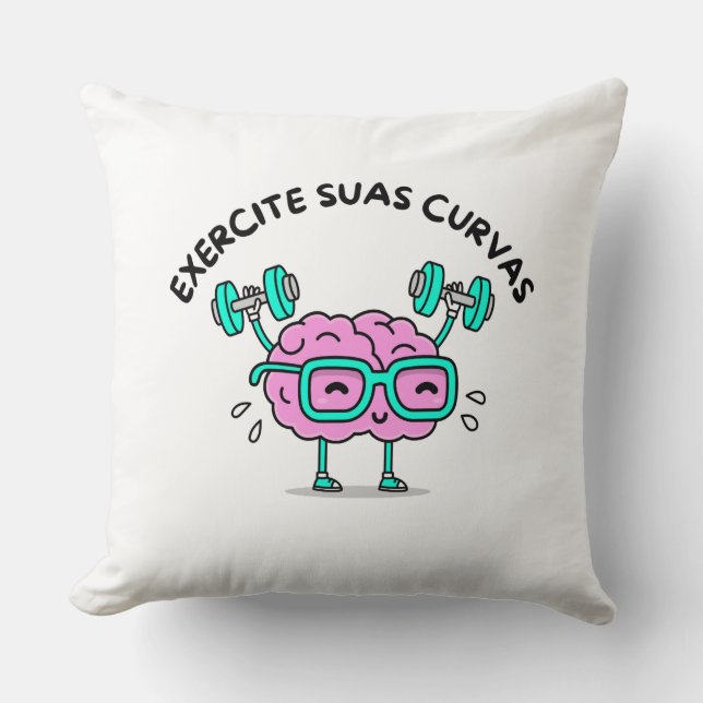 Almofada Poliéster Exercite Suas Curvas Kissen (Vorderseite)