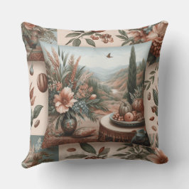 almofada quadrada estampada com flores adelfa kissen